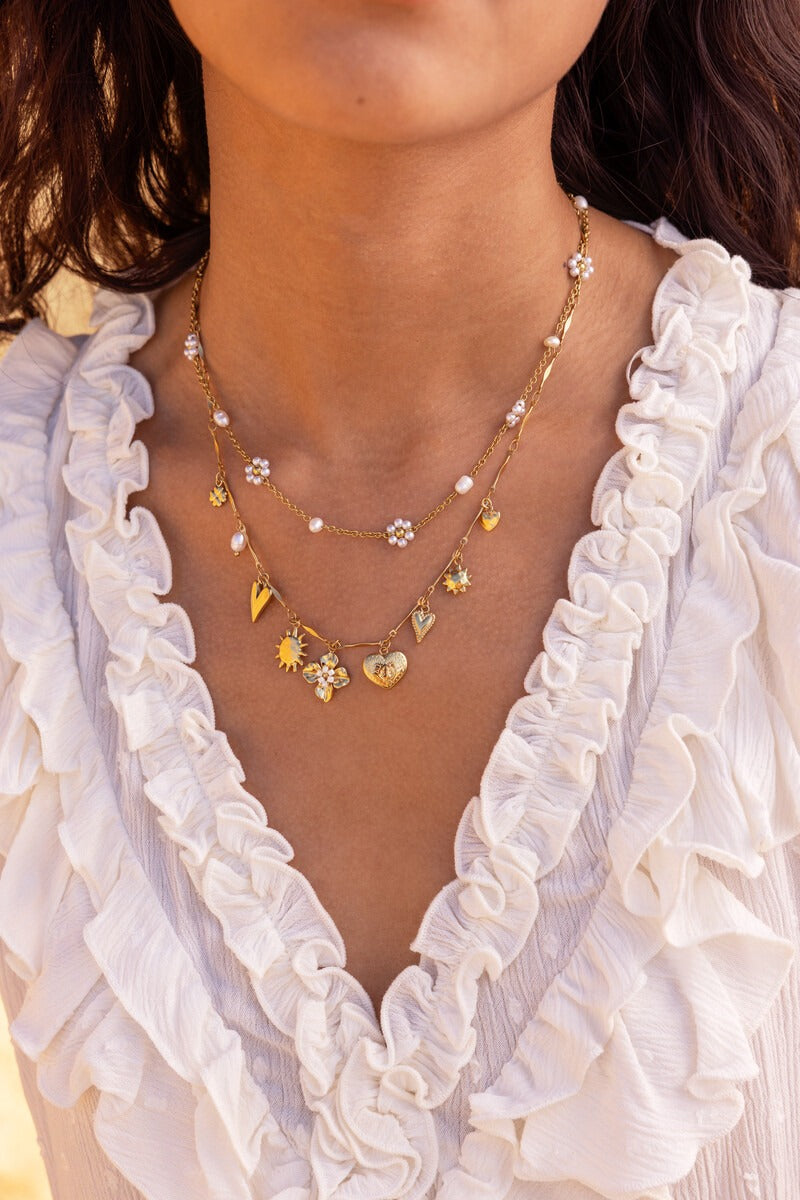 Collier Botanical blanc