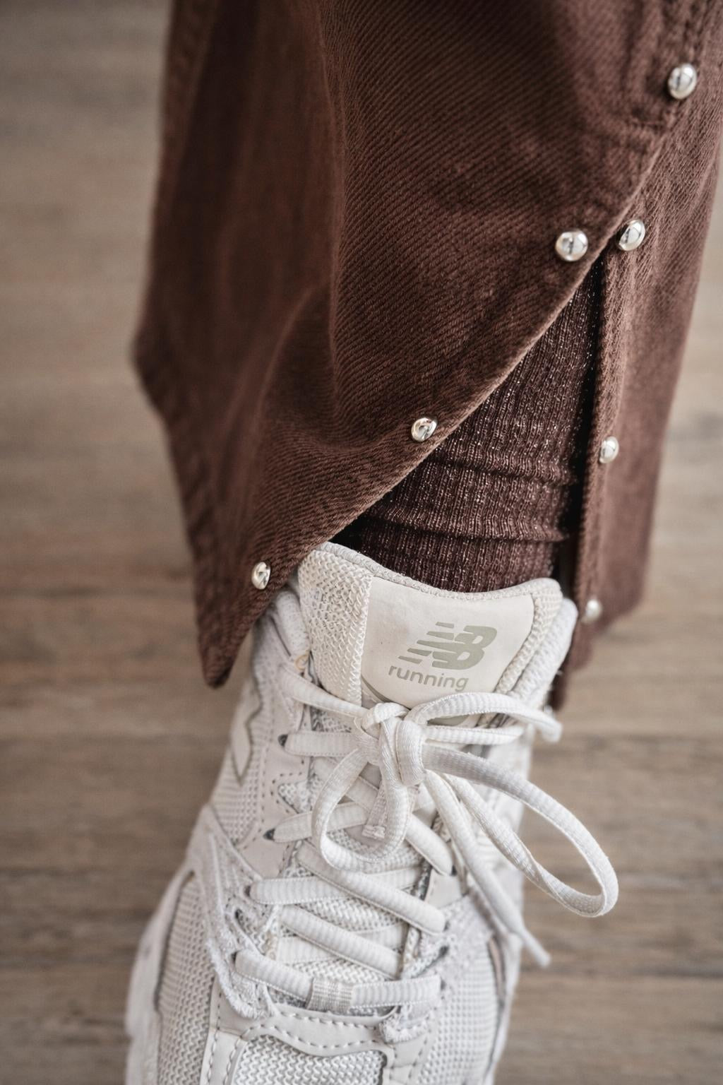chaussettes marron à paillette