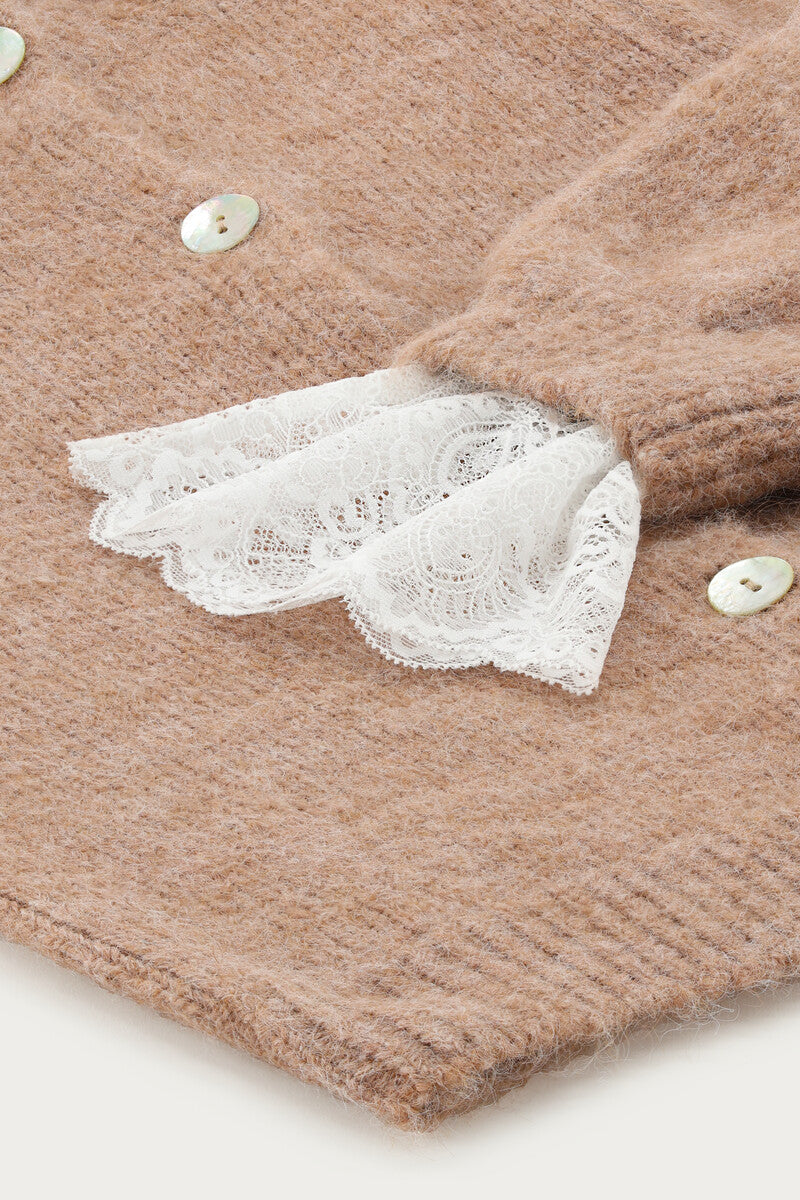 manchette en dentelle blanche