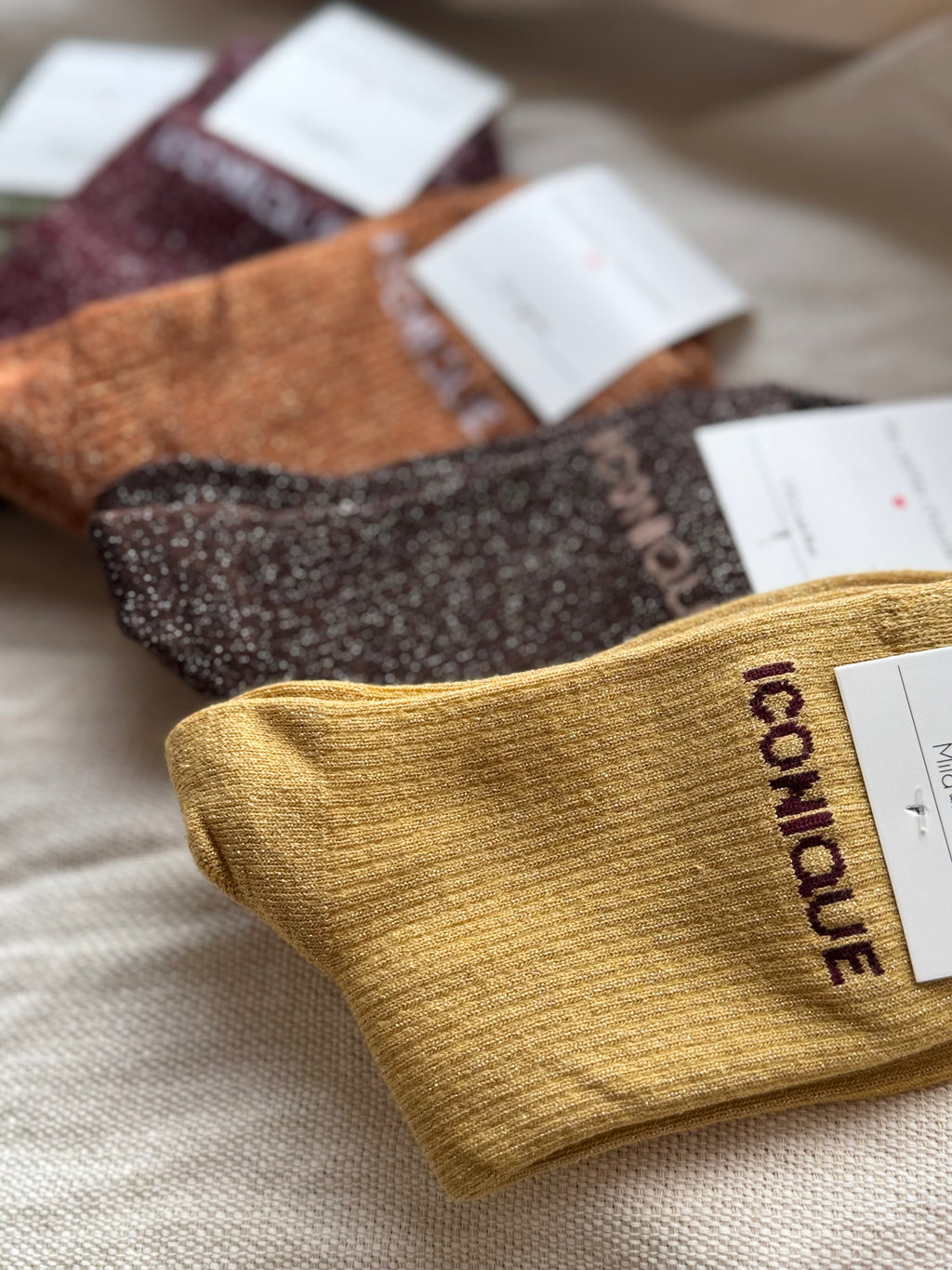 chaussettes iconiques paillettes