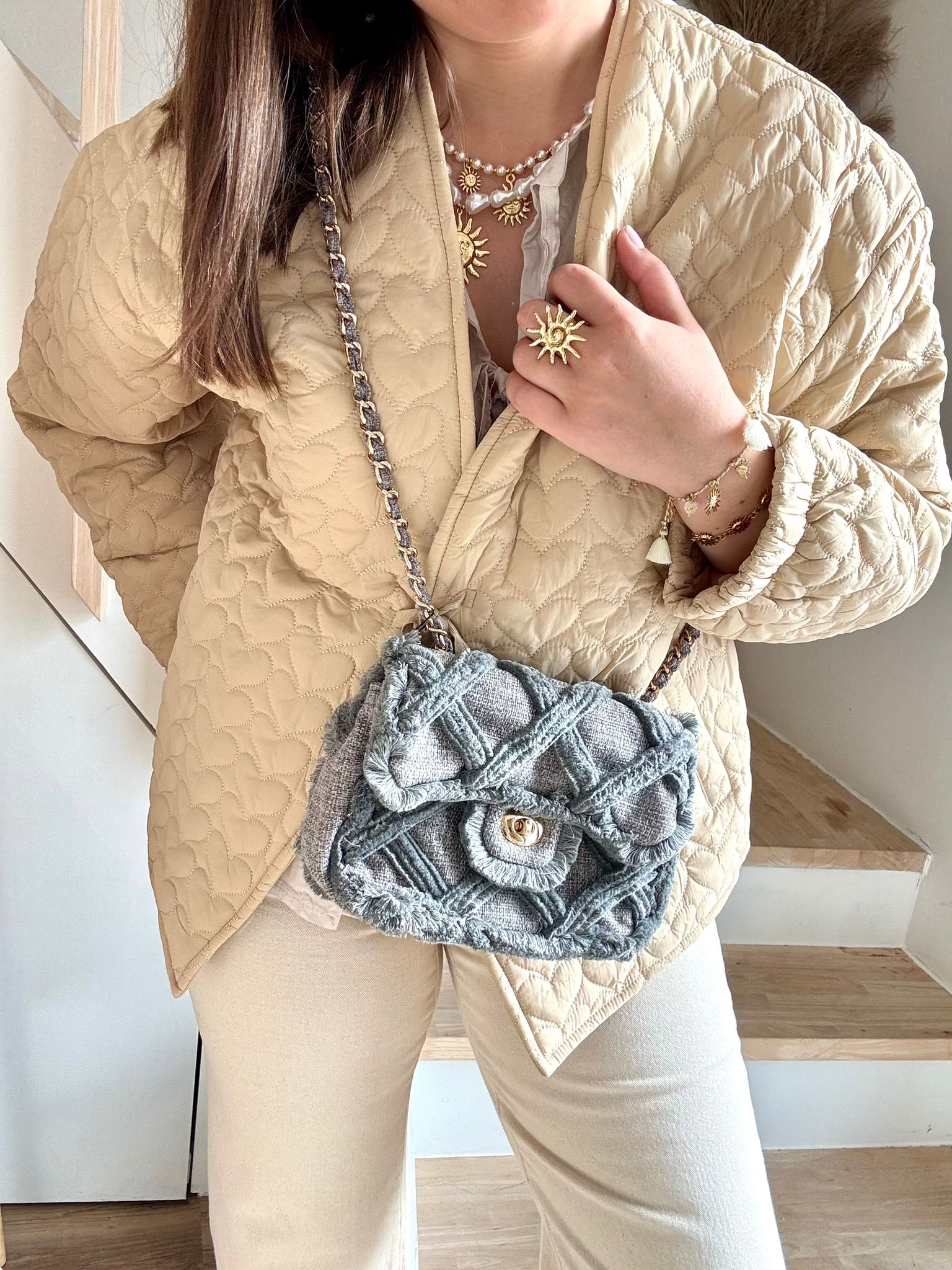 Veste oversize coeur
