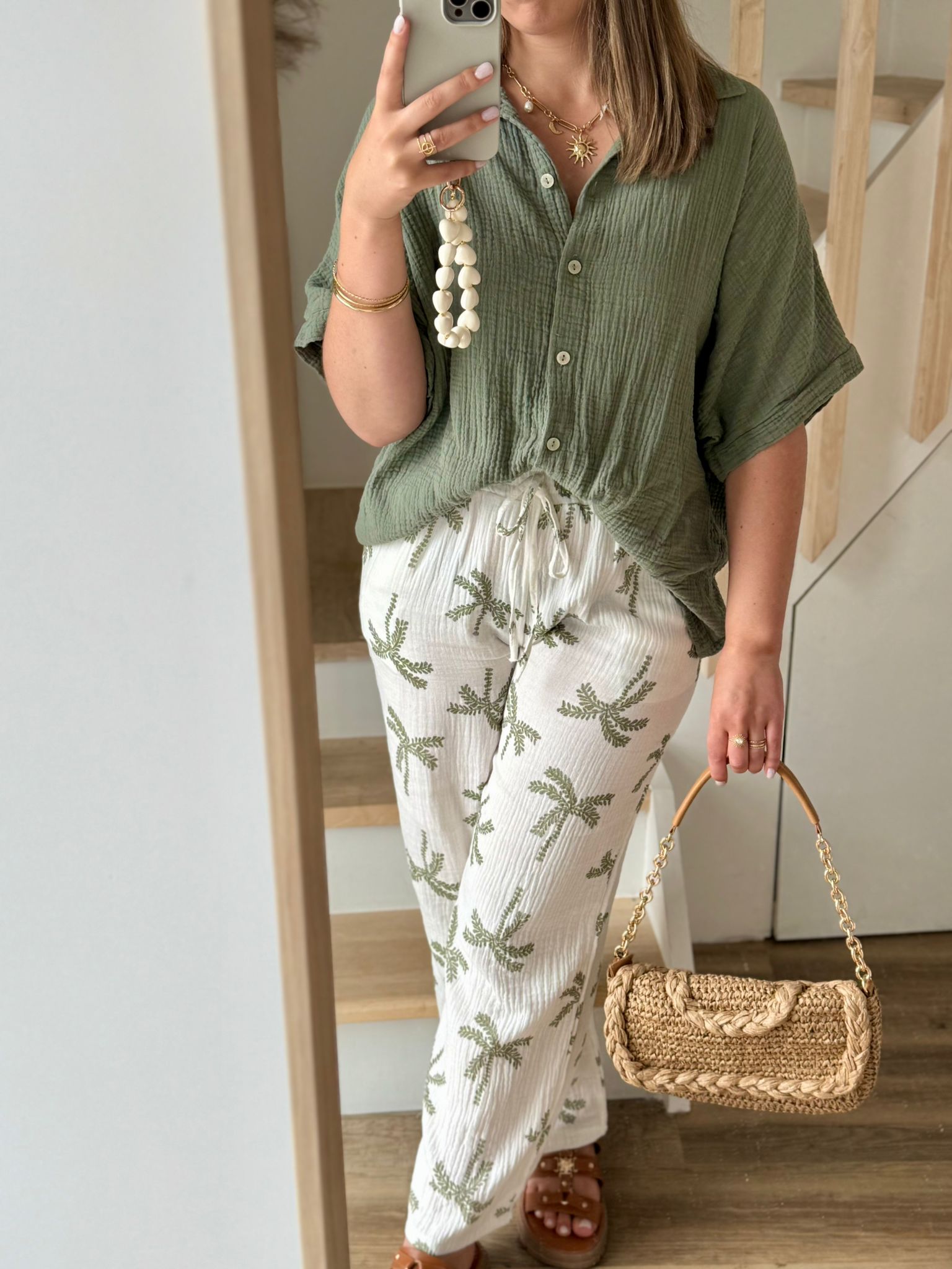 Sac beige tenue complète