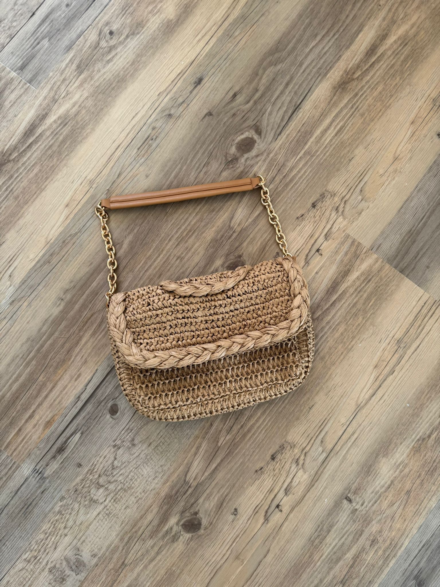 Sac beige tressé