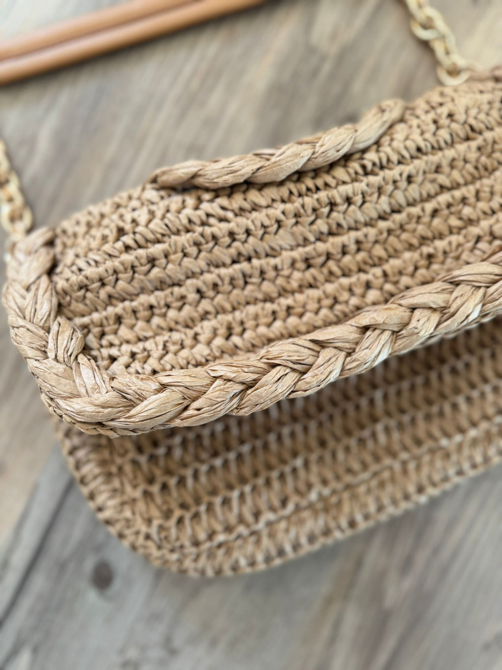 Sac beige tressé
