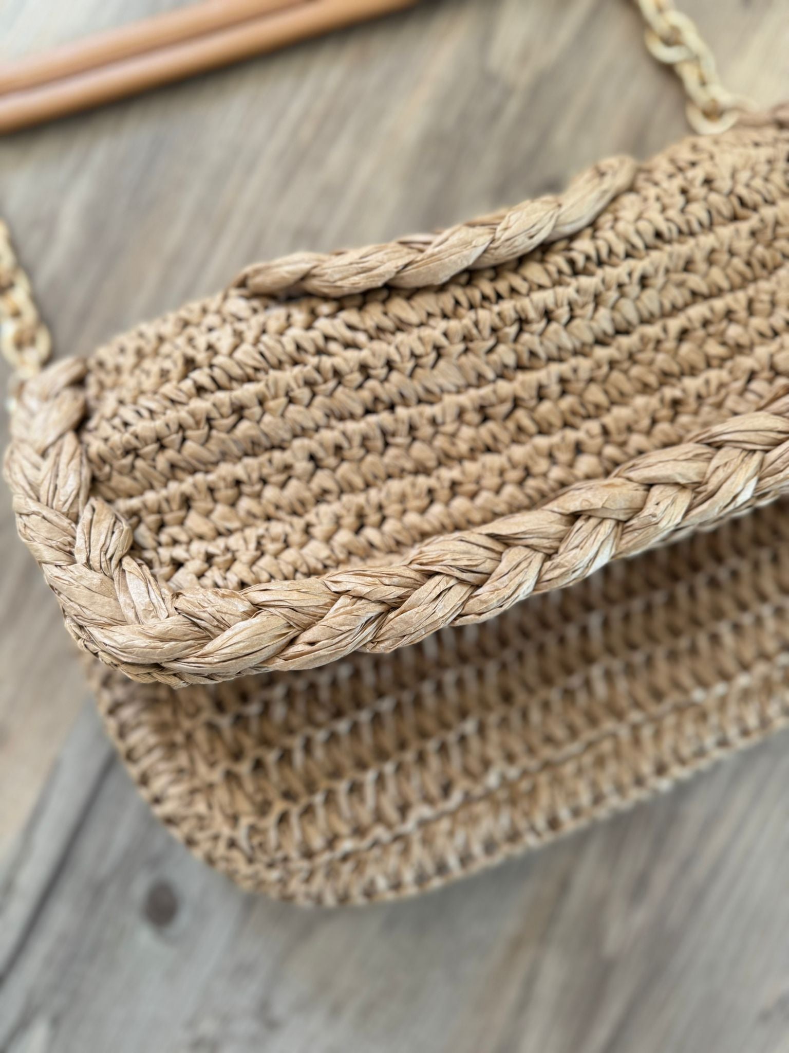 Sac beige tressé