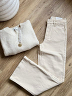 jeans wide leg beige