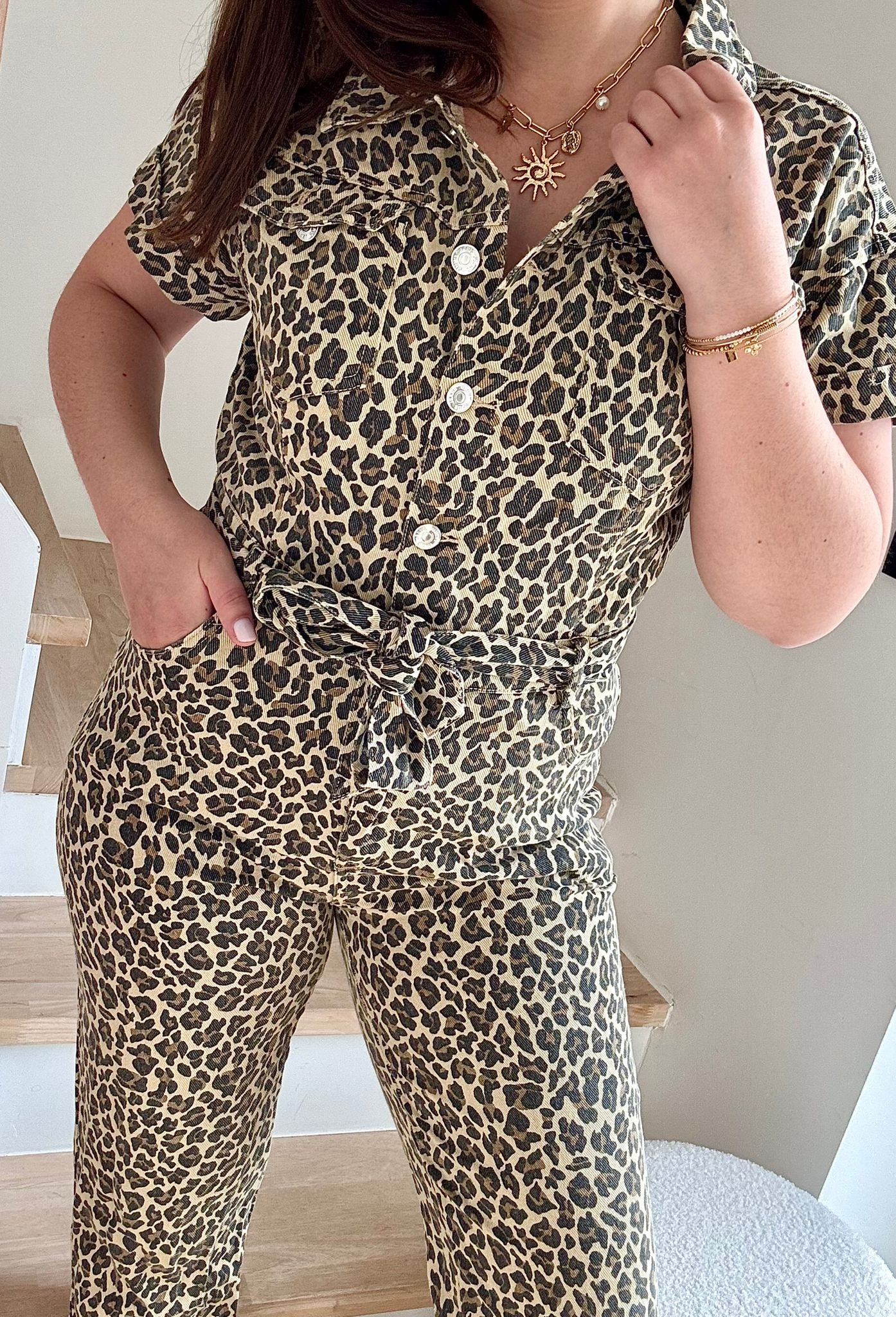 Combi pantalon léopard