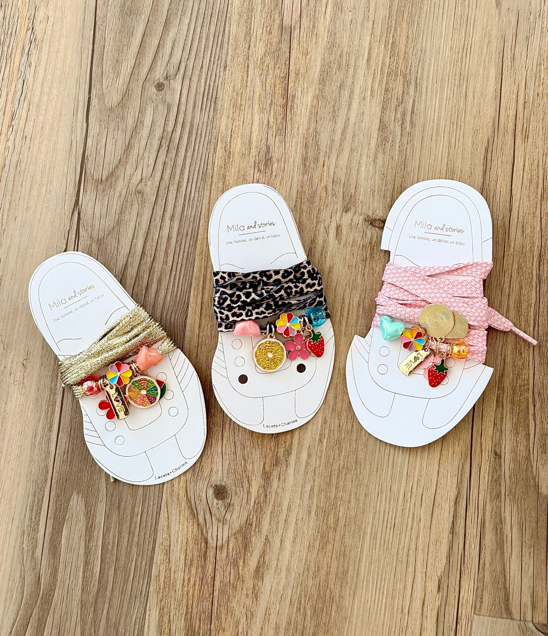Lacets + bijoux pour chaussures