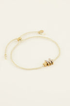 Bracelet cordon avec initial