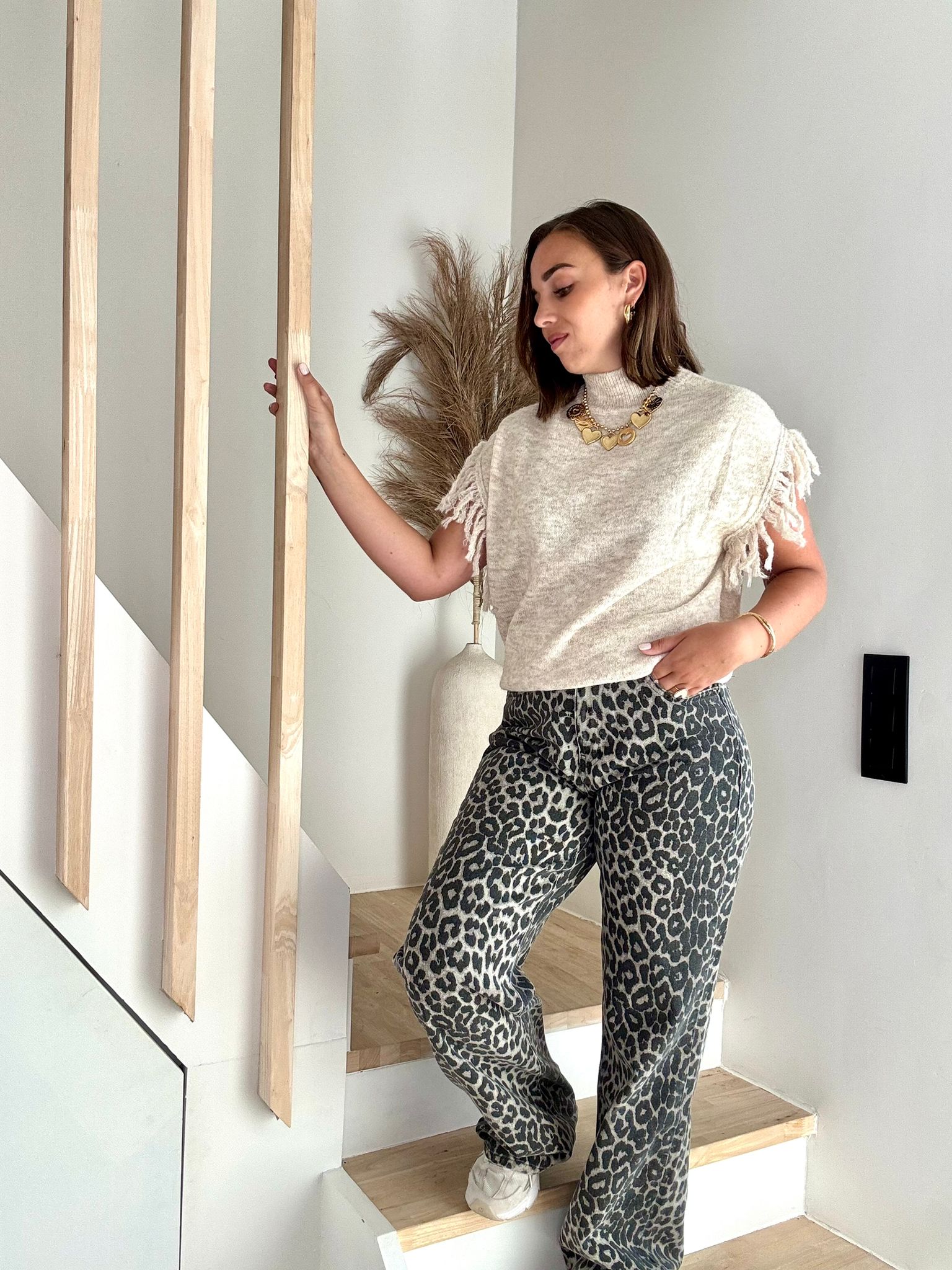 pantalon gaïa, pull sans moche & collier coeur