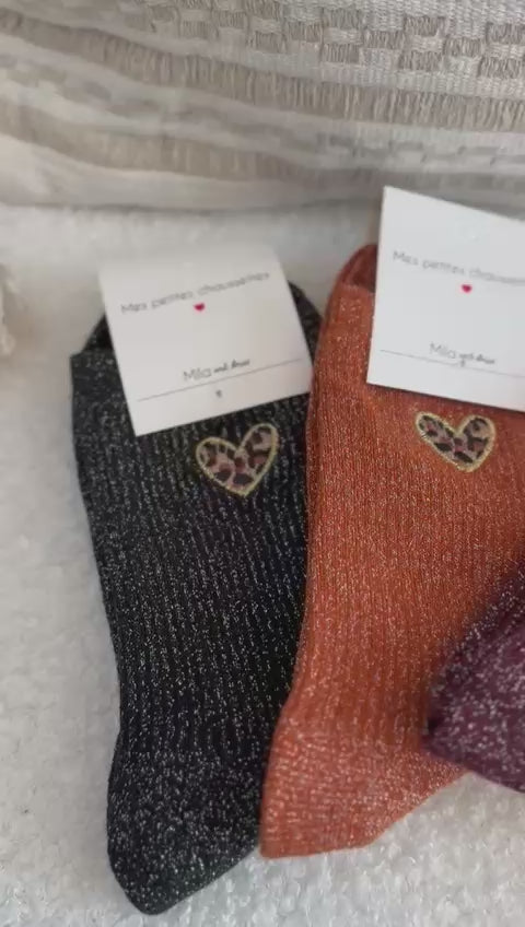 Chaussettes paillettes vidéo