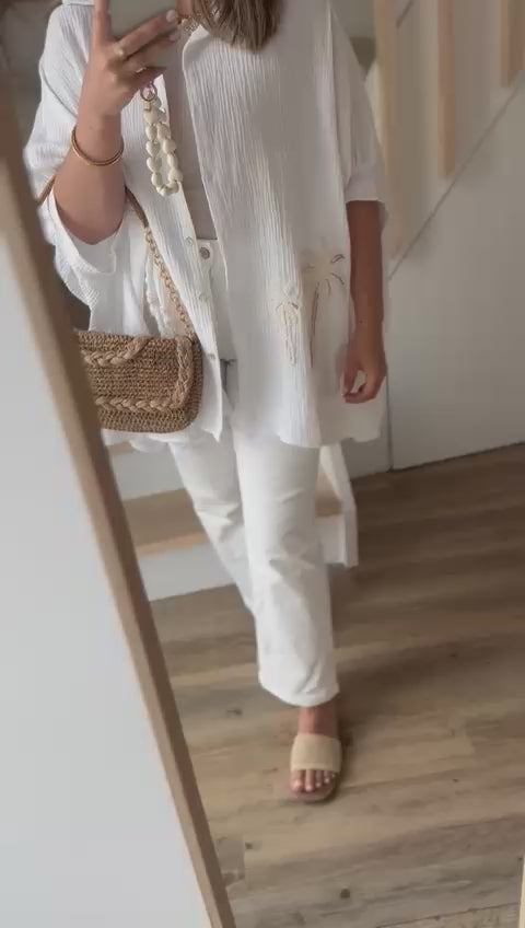 Pantalon blanc vidéo