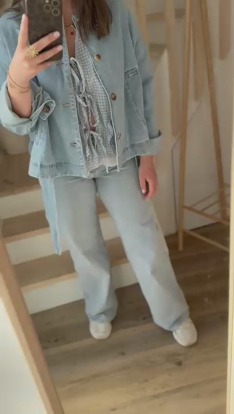 blouse vichy avec coeur